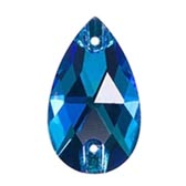 Varrható csepp alakú kő méret: 18x11mm - CAPRI BLUE (243)